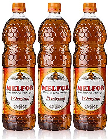 Melfor L'Original - Lot de 3 bouteilles de 1L de condiment vinaigre Melfor d'Alsace (3X1L) - Livraison Gratuite en France