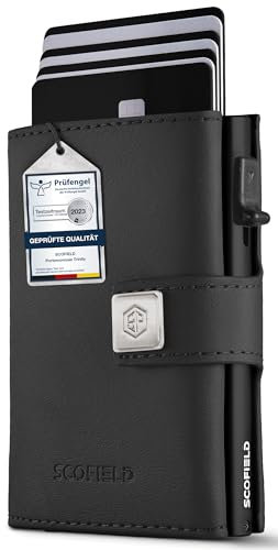 SF SCOFIELD Geldbörse Herren mit Münzfach | Portmonee Herren Klein 9-11 Karten | Geldbeutel RFID Schutz | Portemonnaie | Wallets for Men | Smart Wallet | Kreditkartenetui | Slim Wallet | Kartenetui