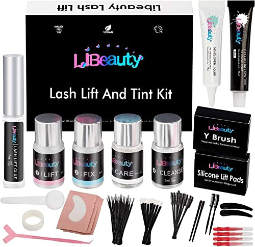Libeauty Lash Lift and Color Kit Brow Lamination Kit with Color Diy Eyelash Perm Kit Curling Voluminous Coloring Eyebrow Easy To Use At Home & Salon