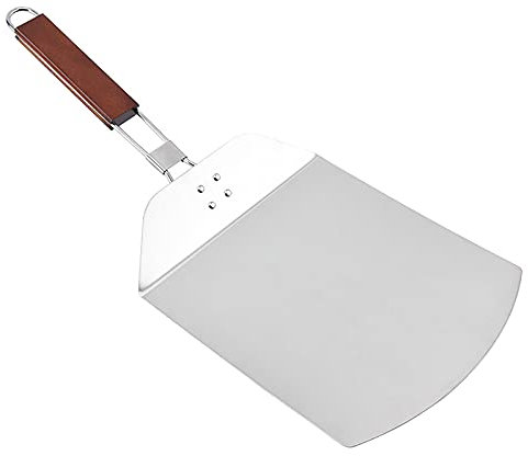 ＪＳＳＥＶＮ 10Inch Pizza Peel Paddle Stainless Steel Gourmet Spatula with Handle for Easy Storage Pizza Turning Peel Pizza Paddle