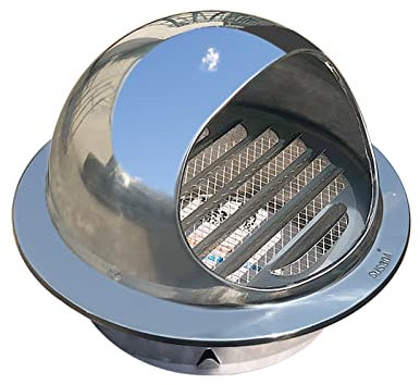 SHUDONGDEN Griglia di Ventilazione A Sfera in Acciaio Inox,Presa d'Aria in Acciaio Inossidabile Spesso 304 (Cappa A Parete in Acciaio Inossidabile),120mm/4.72in