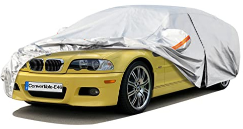 Kayme 6 Layers Car Cover Waterproof Breathable, Custom Fit BMW 3 Series Convertible E46(2000-2006), Outdoor Full Cover Sun Rain UV Dust All Weather Protection. Shipping From UK Warehouse.