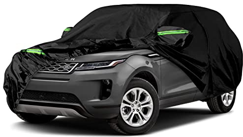 Funda Impermeable de Repuesto para Range Rover Evoque 2011-2024, 6 Capas para Todo Tipo de Clima, con Puerta con Cremallera y Bandas Resistentes al Viento para protección contra la Nieve, la Lluvia,