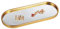Feyarl Schmucktablett Gold Spiegeltablett Kosmetiktablett Badezimmertablett Schmuck Ablage Schminktisch Organizer für Badzimmer Schminktisch