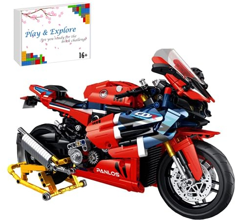 Motorcycle Building Kits for CBR1000RR, 1017 Pieces Super Motorcycle Set for Adults and Teens, Technology Motorbike Building Set Construction Toys Compatible with Major Brands