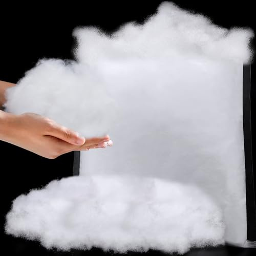 EIMMBD 12.4 Ounces Christmas Cotton Snow Decor Fluffy Snow for Christmas Decoration Artificial Snow for Home Christmas Village Winter Wonderland Holiday Craft
