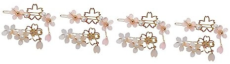 minkissy 8pièces Barrettes à Fleurs Japonaises Duo Accessoires Capillaires Élégants Pour Femmes Idéales Pour Mariages Et Cérémonies