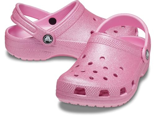 Crocs Unisexe Enfant Classic Glitter Clog K Sabots, Pink Tweed Glitter, 30/31 EU