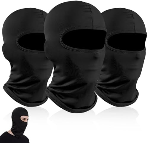 DALAETUS 3 Pcs Balaclava Face Mask, Breathable Lightweight Balaclavas, Windproof Ski Mask, UV Protector Scarf Unisex Men Women, Neck Warmer for Helmet Motorcycling Fishing