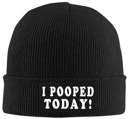 550 Beanie Ich Habe Heute Schwarz Gekackt Strickmützen Unisex Beanie Winter Mütze Funktionale Laufmützen Für Winter Skating Herren