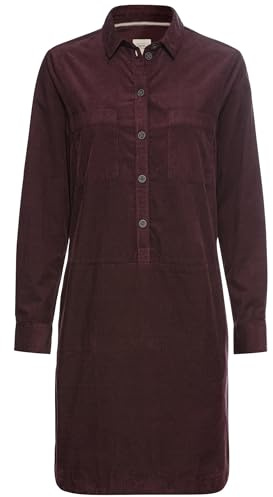 camel active Damen Cordkleid aus Reiner Baumwolle Dunkelrot, Womenswear-L