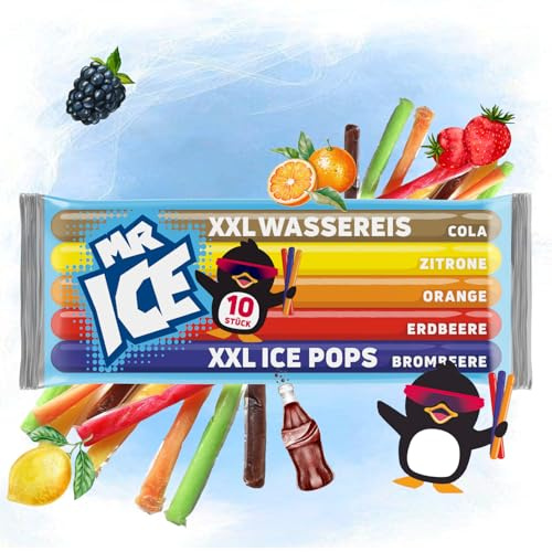 MR ICE Wassereis 15 x 600ml | 150 x Fruchteis Icesticks mit je 60ml - Großpackung mit 5 x Geschmacksrichtungen zum Selbsteinfrieren