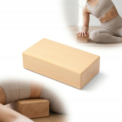 Cubo de Yoga Yoga Bloque de Yoga Grande | 22,5 cm x 12 cm x 6 cm | Madera de haya Profesional
