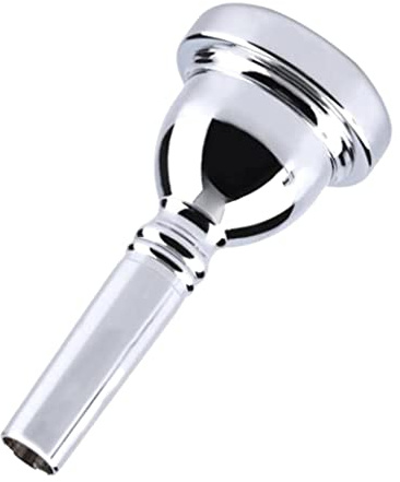 Boquilla de cobre para trombón de plata pulida, pieza de boca barítono y eufonio