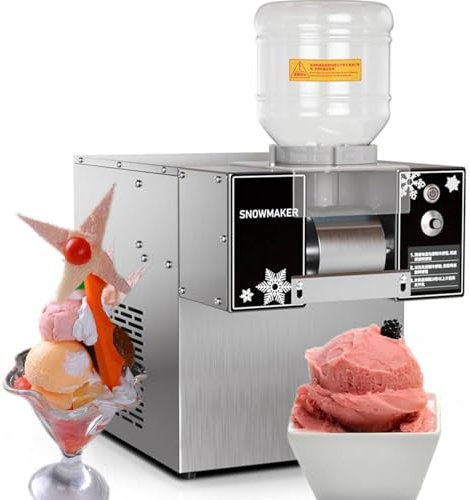 Macchina Ghiaccio A Fiocchi Neve Commerciale, Macchina Ghiaccio Tritato In Acciaio Inossidabile, Macchina Ghiaccio Tritato Coreano 360 W/750 W/1200 W Per Snack Bar, Velocità Regolabile,1200W