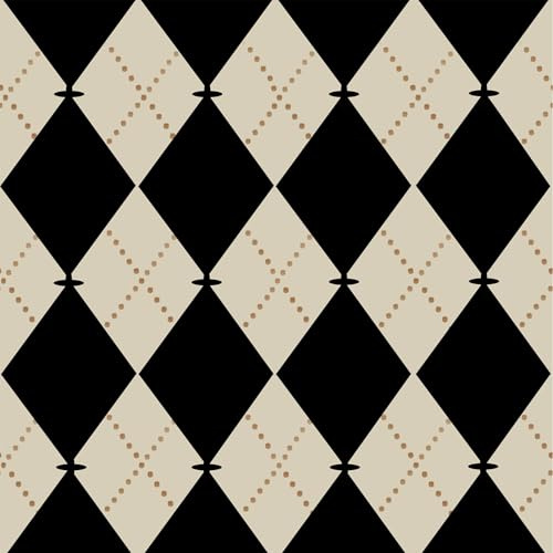 ICYEHAO Papier Peint Adhesif Geometrique Noir,44 x 1000cm Papiers Peint Rayures Noir et Beige Papier Peint Adhesif pour Meuble,Chambre,Salon,Salle de Bain,Toilette,Cuisine