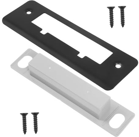 KONTONTY Gâche De Porte Plaque De Renfort Obturateur De Trou Cache-pêne Dormant Accessoire Pour Portes Extérieures Plaque De Remplissage