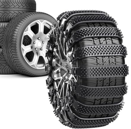 Tire Chains,Anti-Slip 10piece Tyre Protection Adjustable,Snow Truck Tire Chains - for Lawn Offroad Ice Winter Hiking Trailer Fishing