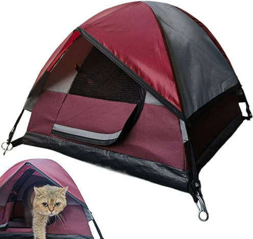 Katttält hus – utomhus kattsäng lektält för camping, bärbart husdjurstält för, hundar, små husdjur, valpar, enkel installation, lätt skydd för resor, trädgård, inomhusbruk