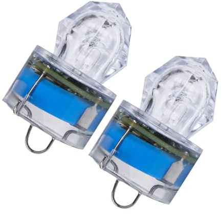 GLEAVI Lampada da Pesca Subacquea LED 2 Pezzi Luce da Pesca Notturna Resistente Fino a 1000 M in Lago Fiume e Stagno Effetto Richiamo Pesci Colore Casuale Colore Casuale