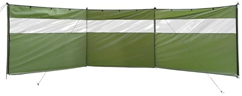 rightclick Outdoor Adventure Wind Breaker with Bag | Lightweight Camping Wind Break Screen with Window | Outdoor Windbreaker Sun Shelter Privacy Screen for Beach and Campsite. (4 Pole W440 x H130cm)