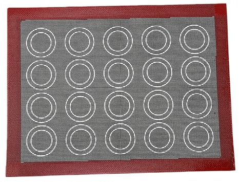 Yosoo Health Gear Macaron Bakmatta, Nonstick Dubbelsidigt Silikonark, för Användning Av Bakverkskakor (11,8 x 15,7 tum)