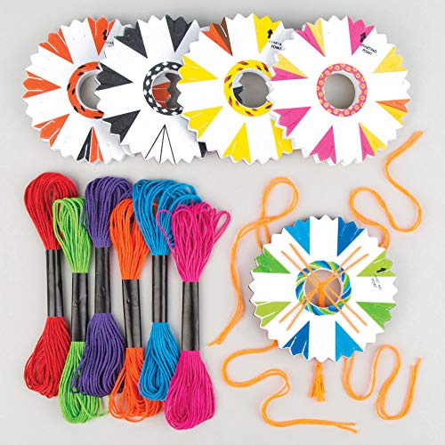 Baker Ross AV207 vänskapsarmband för pyssel och bärande – kreativt pysselset för barn att designa och ge som present (4 stycken), sorterade, 9,5 cm, 4-pack