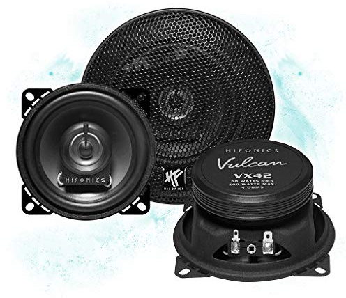 Mediadox 10cm/100mm Auto Lautsprecher/Boxen/Speaker Set von Hifonics (VX42) kompatibel mit SAAB/Suzuki/Peugeot/Citroen/T.oyota