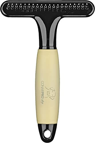 CONAIRPRO Dog & Cat Dog Brush for Shedding, Ideal for All Pets and Breeds 3/4 Rake to Help Reduce Heavy Undercoat, Wet/Dry Brush Yellow