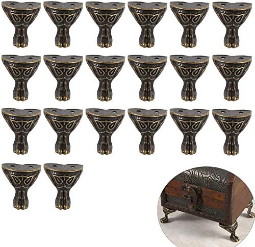 Namvo 20 STÜCK antike Bronze Box Beine Füße Ecke Protector Metall Hardware dekorative Schmuck Geschenk-Box Holz Fall