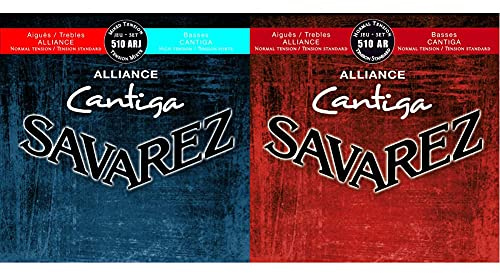 Savarez Alliance Cantiga 510ARJ Saitensatz für klassische Gitarre & Alliance Cantiga 510AR Klassische Gitarre Saitensatz Multi Einheitsgröße