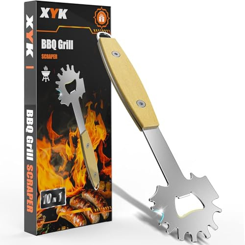 BBQ Grill Scraper, Stocking Stuffers for Men, Bristlefree Safe BBQ Scraper Fits Any Grilling Grate or Smoker Cleaning Tool and Kitchen Gadgets, for Christmas Men Dad Husband Fathers Day…