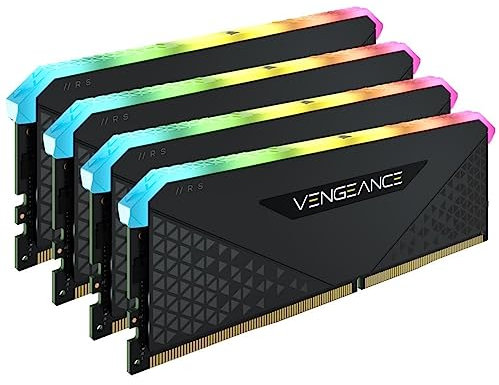 Corsair Vengeance RGB RS 64GB (4x16GB) DDR4 3200MHz C16 Desktop Memory (Dynamic RGB Lighting, Tight Response Times, Compatible with Intel X299, AMD TRX40 & Intel/AMD 300/400/500 Series) Black