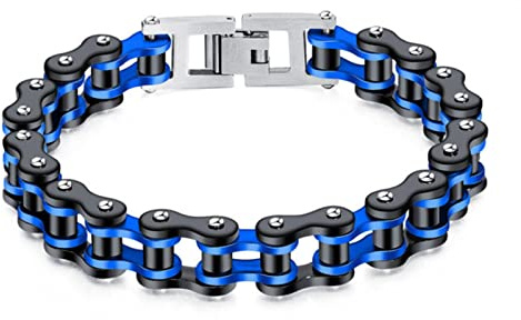 Punk Rock Titan Stahl Biker Herren Armband Gliederkette Motorrad Fahrrad Fahrrad Kette Armbänder Armreifen Schmuck