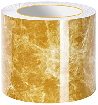 Dostear TapetenbordüRe Selbstklebende BordüRe Wand Wohnzimmer Tapeten Fliesenaufkleber Bad Dekoband Selbstklebend Gelber Achat 20cm X 500cm