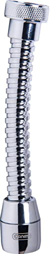 Cornat Hahnschlauch M22 x 1 IG - Wasserersparnis von bis zu 50 % - Mit Dichtung - Passend für handelsübliche Armaturen - silber - Messing & Kunststoff / Hahn-Verlängerung / Schlauch-Auslauf / TECWS612