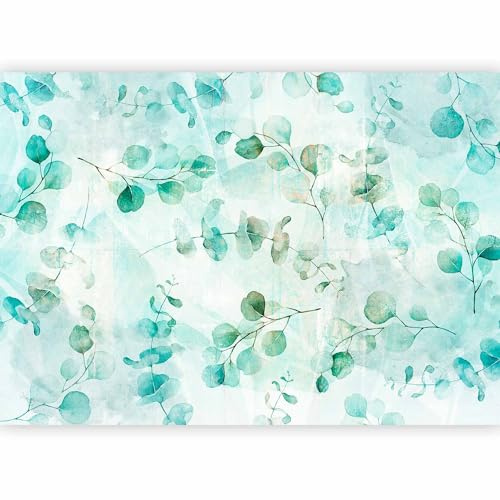 murando - Carta da parati Floreale Adesiva verde Foglie 441x315 cm Fotomurali Adesivi Murali Rivestimento Parete Moderna per Pareti Adesiva Muro Decorativo Fotomurale Eucalipto Natura Rami