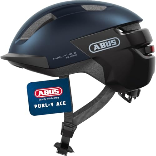 ABUS Fahrradhelm Purl-Y ACE mit LED-Licht – geeignet Fahrten auf E-Bike und S-Pedelec – Trendiger NTA-Schutzhelm für Erwachsene und Jugendliche