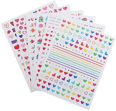 Housoutil 24blätter Herz Und Lippen Nagelsticker Für Valentinstag Selbstklebende Nail Decals Dekorativen Nagelkunst Für Und Romantische Nageldekorationen Für Besondere Anlässe