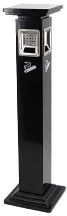 ZXFIYTBH Outdoor-Aschenbecher für Zigaretten Outdoor-Edelstahl-Aschesäule, vertikaler Rauch-Zigarettenkippen-Mülleimer, Zigarettenkippen-Sammlung Zigarettenentsorger (Color : A)