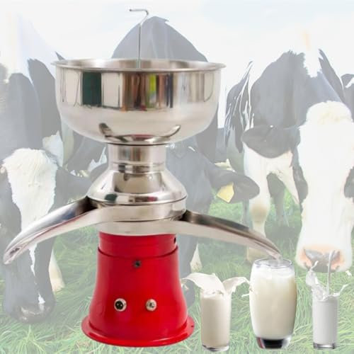 LFfwynog Milk Skimmer, Electric Cream Separator 50 L/H Output 10500 RPM 30W Cow Cream Separator Perfect for Dairy Farm Family