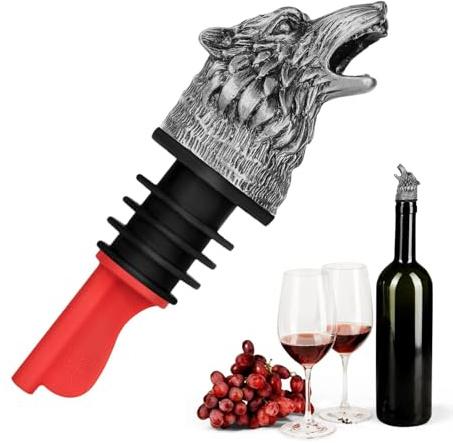 scyca Whisky Pourer, Wolf Head Wine Pourer, Shot Pourer, Liquor Pourer, Cool Wine Pourer - Pourer for Liquors, Bottle Pourer for Bar Liquors, Wine Diffuser Aerator for Men
