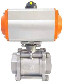 FANNIXI kugelhahn DN80 Dreiteiliges pneumatisches Kugelventil for hohe Plattformen aus Edelstahl 3 Q611F-16P Doppeltwirkender Zylinder