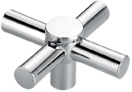 Generic Faucet Handle Zinc Alloy Plumbing Accessory Replacement Sturdy Faucet Knob Cross Arm Tap Handle for Kitchen Bathroom Tub Sink