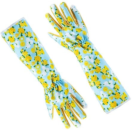 YIZITU Guanti da giardinaggio lunghi per le donne a prova di spine guanti da potatura rosa guanti traspiranti per giardiniere cortile e lavoro all'aperto