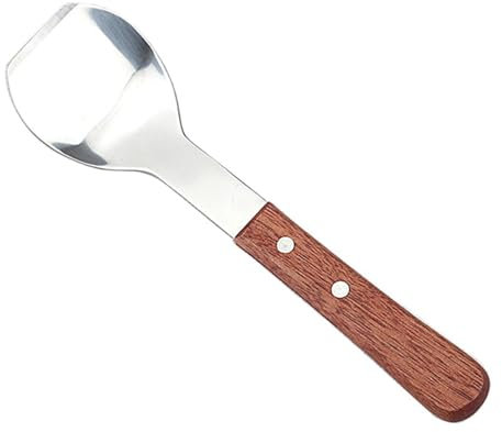 Ice Cream Scoop, Stainless Steel Wooden Handle Ice Cream Shovel Stainless Steel Ice Cream Shovel for Kitchen Utensil, Butter Cutter, Serving Dessert