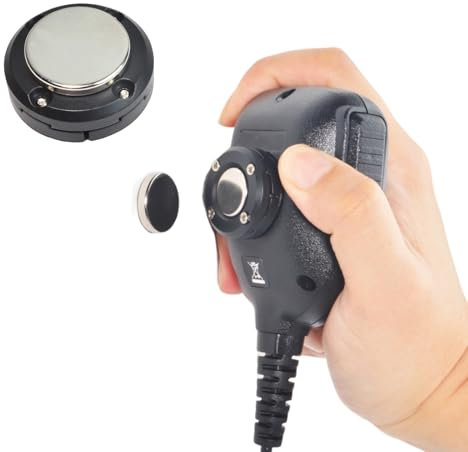 UAYESOK Support magnétique pour micro radio mobile de voiture, clip de suspension CB avec dos adhésif pour Kenwood KMC-30 KMC-32 KMC-35 KMC-36 Motorola PMMN4090 HMN3596A HLN9073 RMN5052A