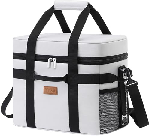 Lifewit Borsa Termica, Borsa Frigo Grande per Uomini Donne, Cooler Bag Portatile con Manici Multipli, Borsa Porta Pranzo, Lunch Bag per Picnic, Campeggio, Barbecue, Grigio Seta, 20L