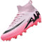 Csgkag Scarpe da Calcio Uomo all'aperto High Top Spikes Tacchetti Professionali Leggero Antiscivolo Scarpe da Calcetto Prato Artificiale Scarpe da Allenamento Teenager,Rosa,EU40