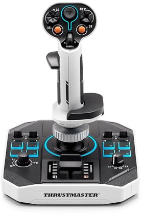 Thrustmaster Sol-R1 Flight Joystick - Hall Effect Technology, 44 Buttons for Space Flight Simulation, Flight Stick with Ambidextrous Grip - Compatible with PC